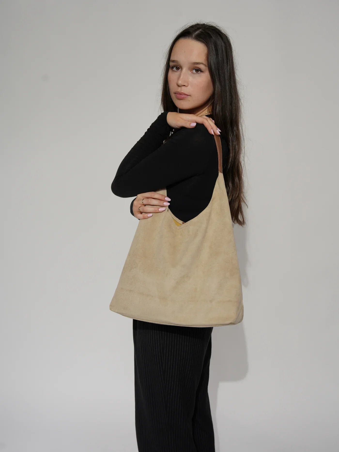 Izabele Atelier™ | Torebka na ramię z zamszu RetroSoft