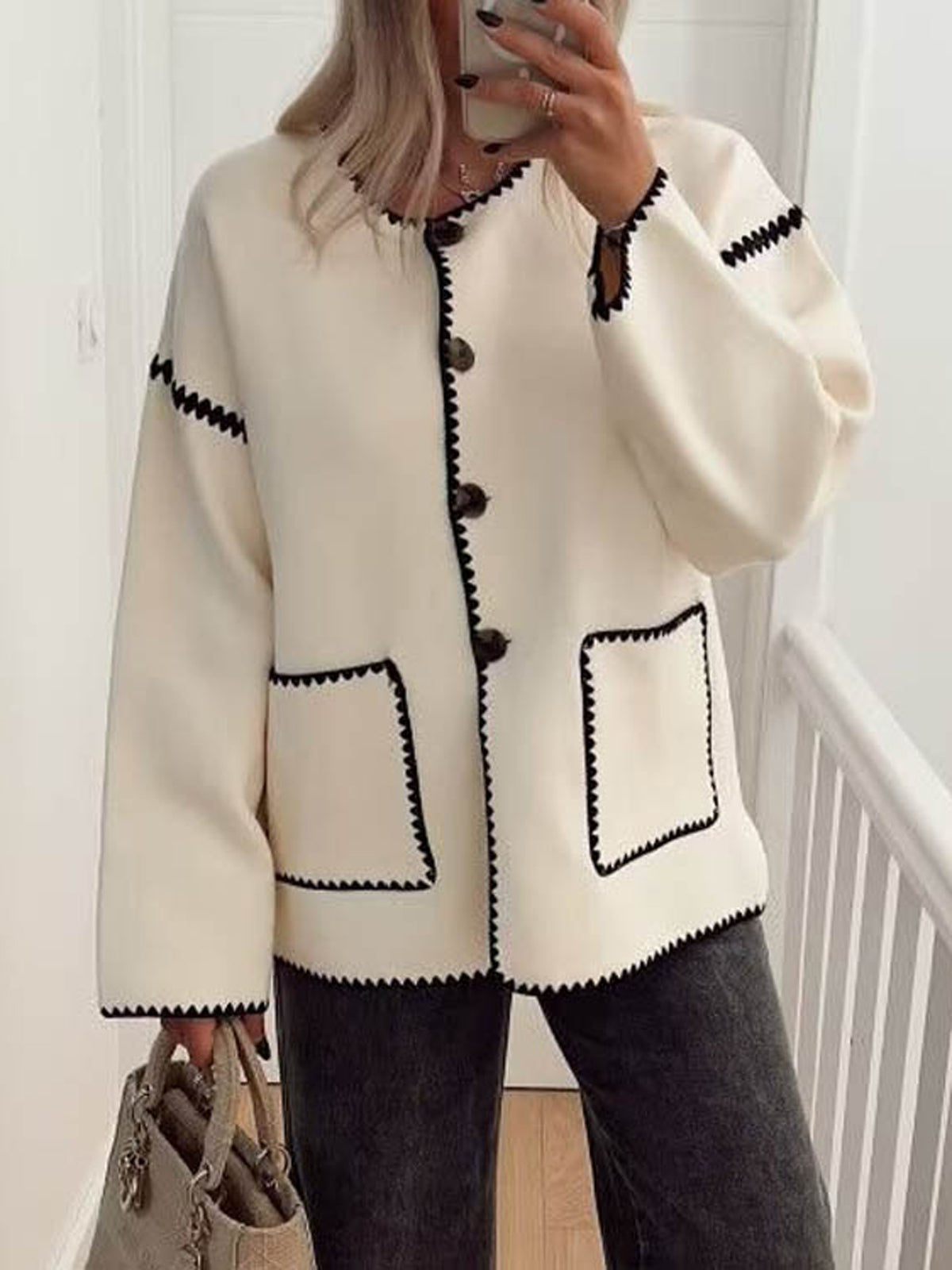 Izabele Atelier™ | Kurtka kontrastowa
