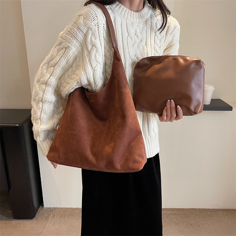 Izabele Atelier™ | Torebka na ramię z zamszu RetroSoft