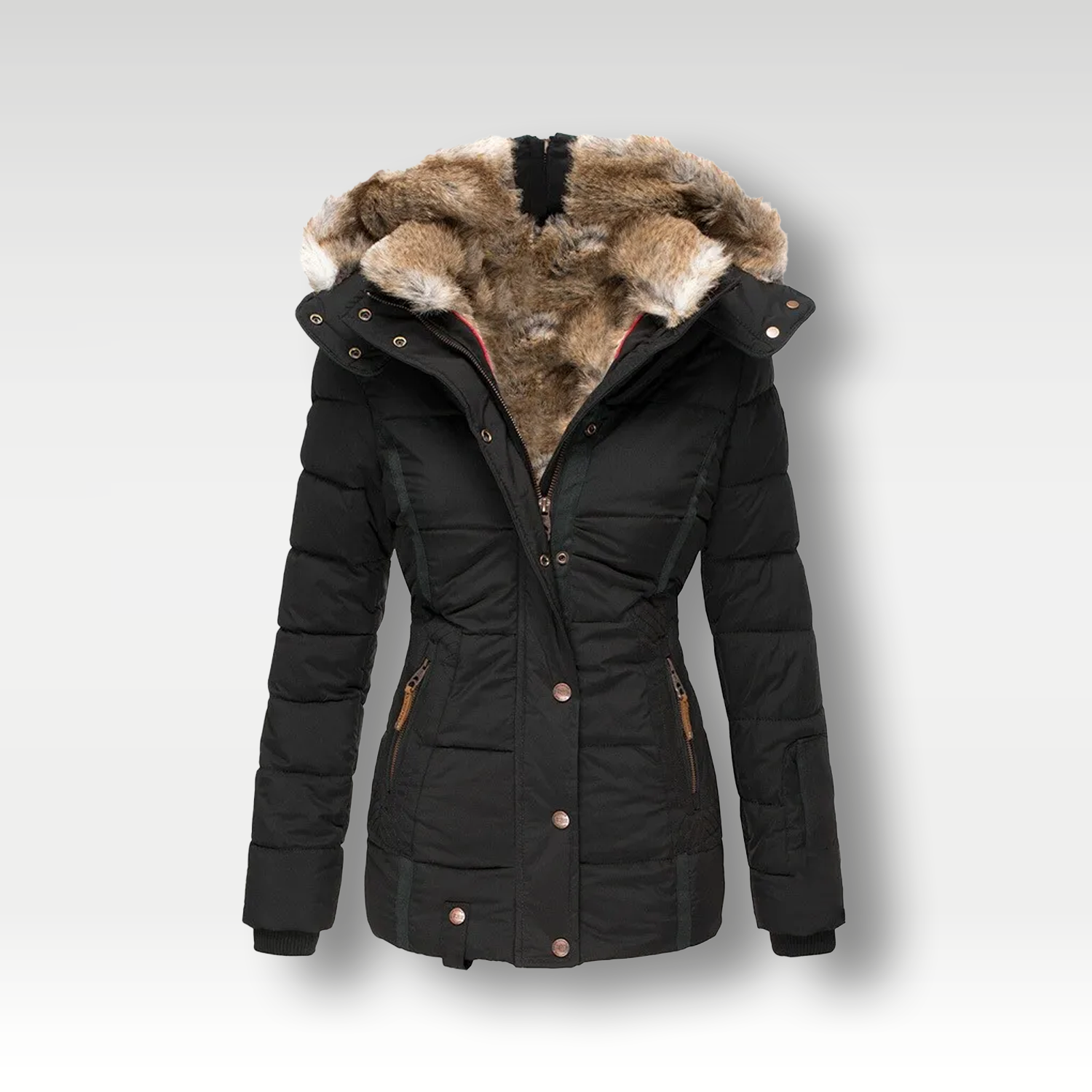 Izabele Atelier™ | Ciepła zimowa kurtka z podszewką z futra