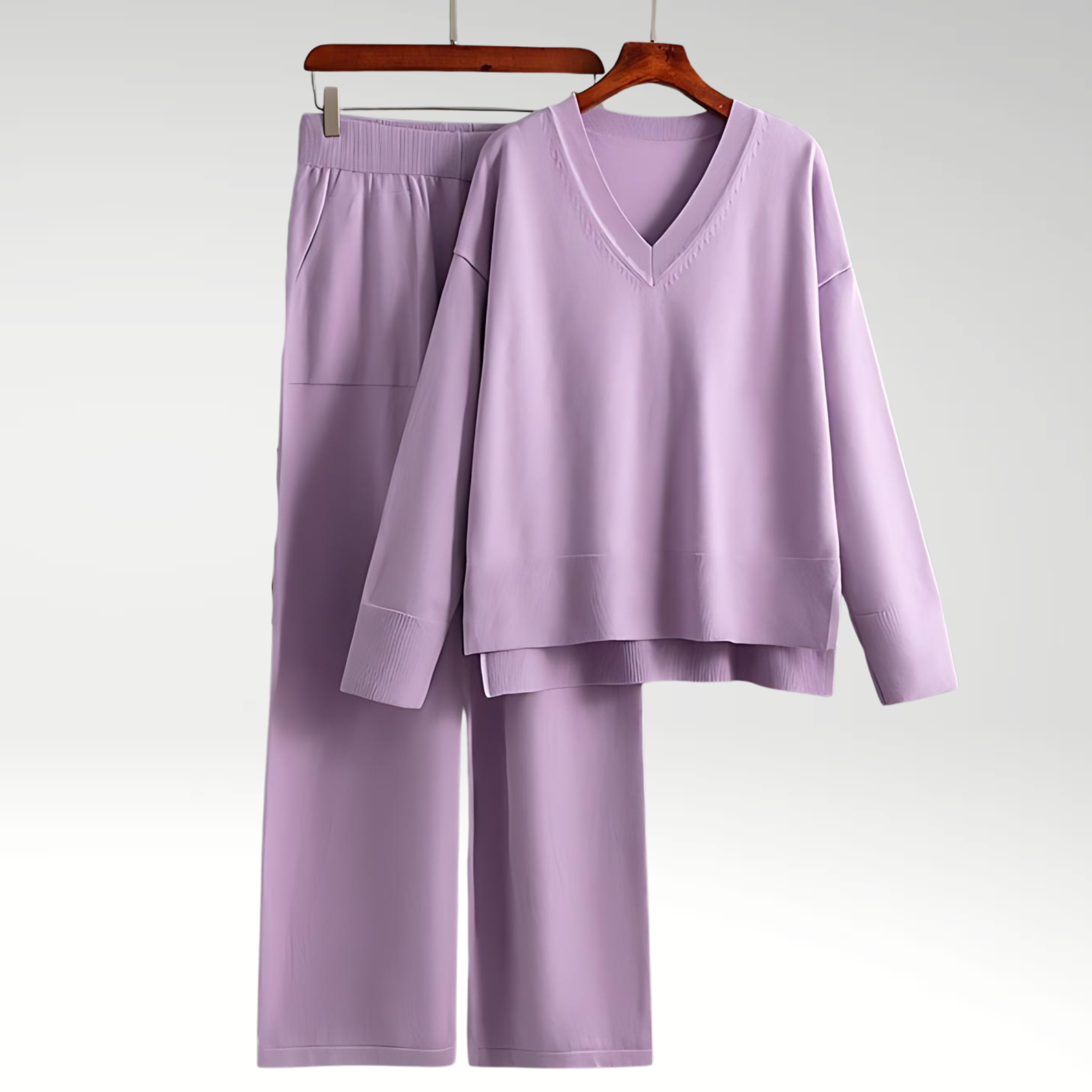 Izabele Atelier™ | Luksusowy dwuczęściowy zestaw z dekoltem w serek