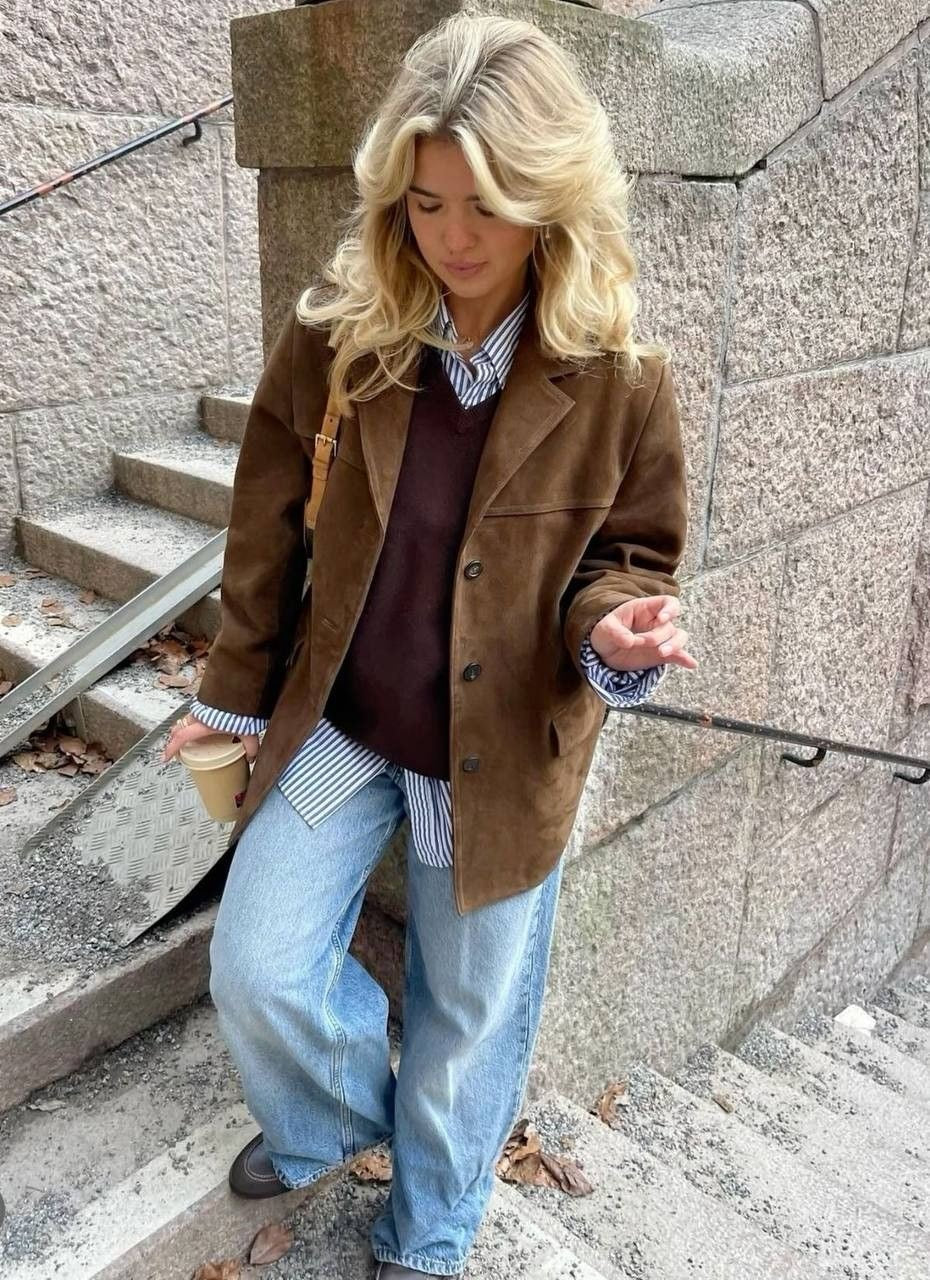 Izabele Atelier™ | Skórzana Kurtka zamszowa
