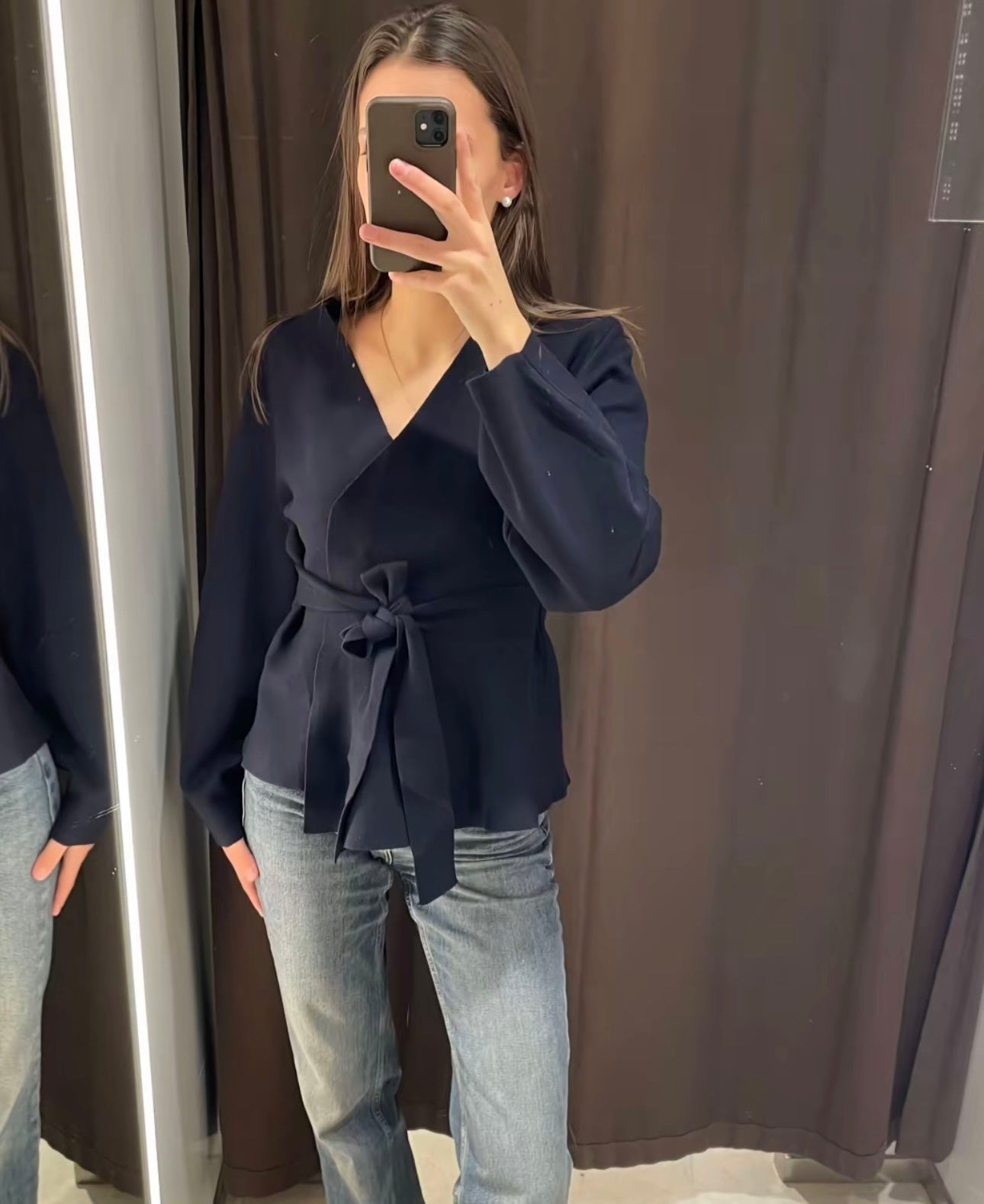 Izabele Atelier™ | Mauveowa sweter z wiązaniem