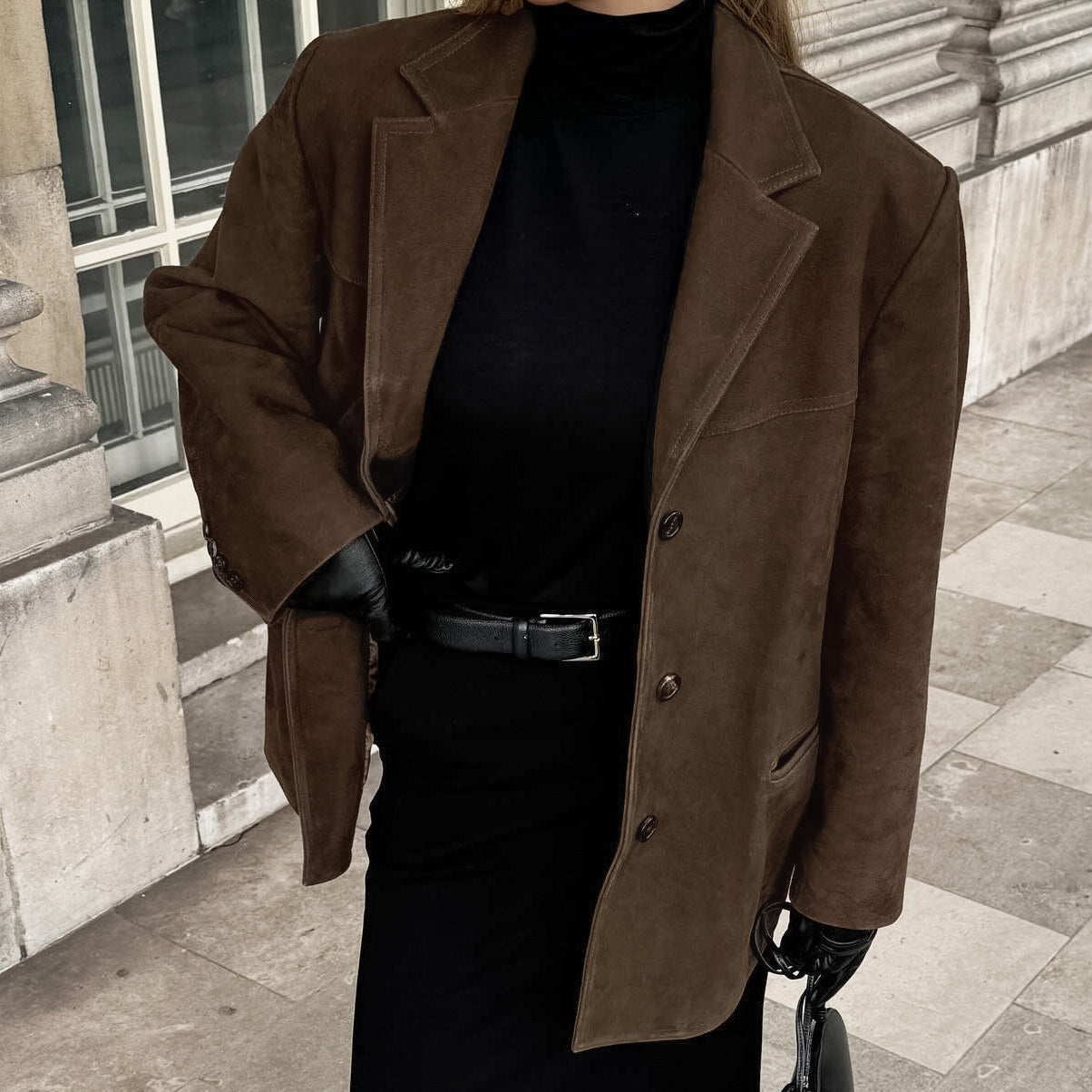 Izabele Atelier™ | Skórzana Kurtka zamszowa
