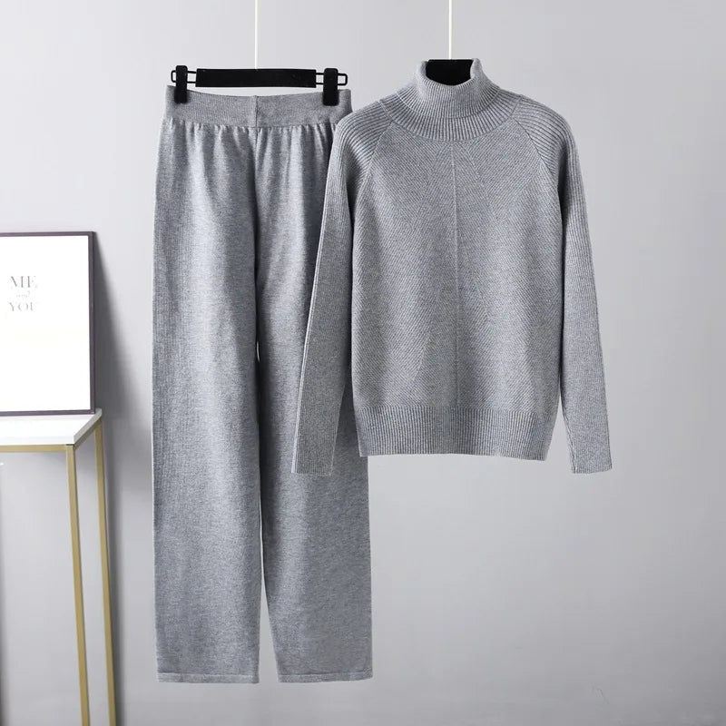 Izabele Atelier™ | Zestaw dwuczęściowy lounge z plecionego dzianiny